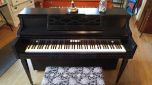 Custom Piano - Black Gloss and Floral Piano