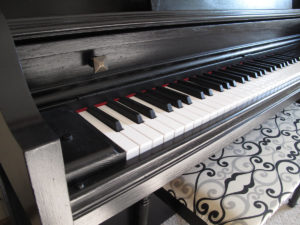 Custom Piano - Black Gloss with Beige Piano