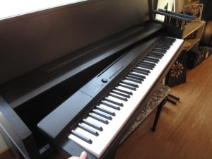 9 Lives Piano - Black Matte with Grey Piano