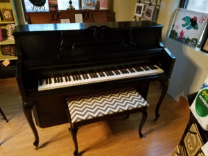 Black Gloss and Chevron Piano